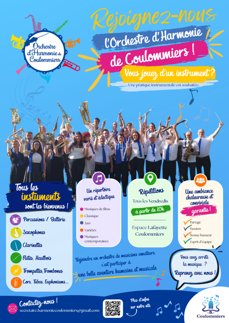 🎶 Et si vous rejoigniez l’Orchestre d’Harmonie de Coulommiers ?